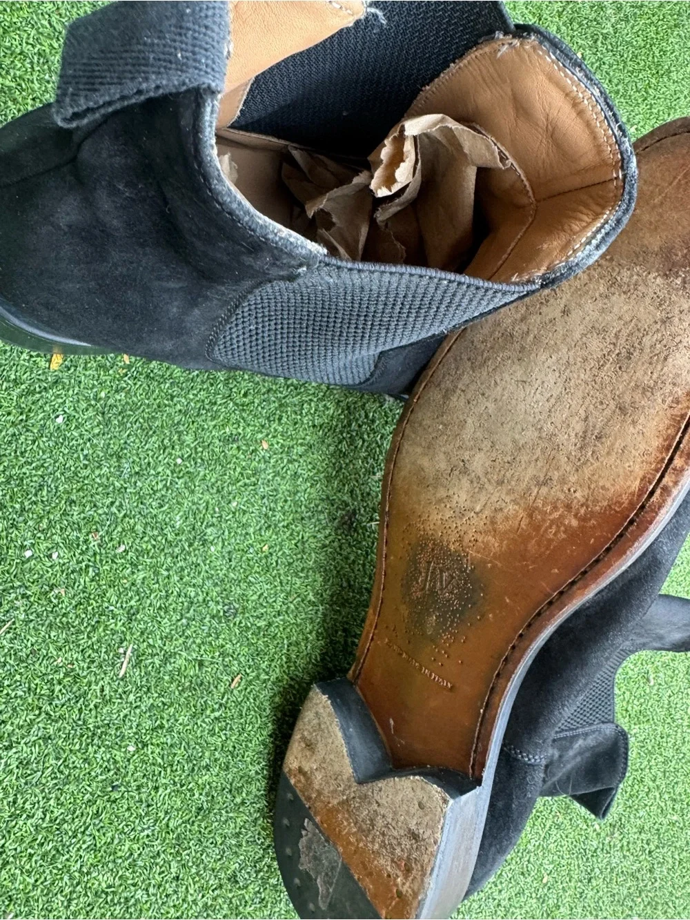 Black Suede Chelsea Boots - Men